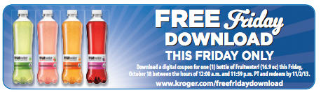 Kroger Shoppers: FREE Bottle of Fruitwater with Digital Coupon (Load Now)