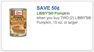 *Hot* Libby’s Canned Pumpkin Printable Coupon! (Great Doubler!)