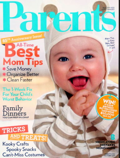 One Year of Parents Magazine for $4.50 (38¢ per issue)
