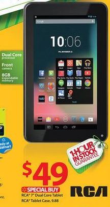 Black Friday: 7″ Dual Core RCA Tablet $49.99! Black Friday: 7″ Dual Core RCA Tablet $49.99!