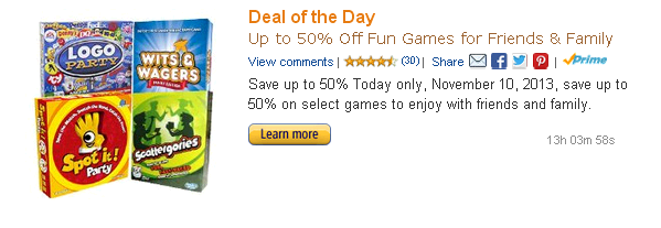 Amazon Deal of the Day: 50% Off Games