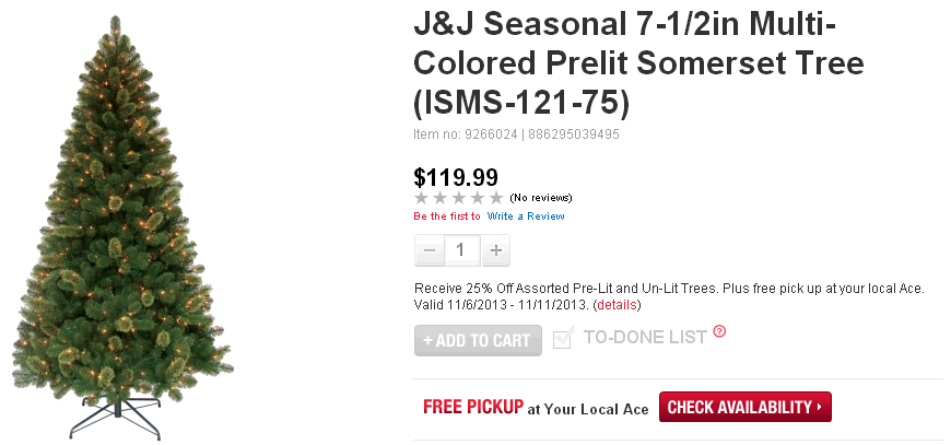 WOW! 7.5 Multi-Colored Prelit Somerset Tree Just $119.99 WOW! 7.5 Multi-Colored Prelit Somerset Tree Just $119.99