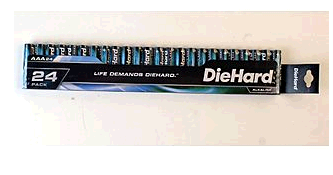 DieHard 24-pack AAA Alkaline Batteries $4.50 (Free Pickup)
