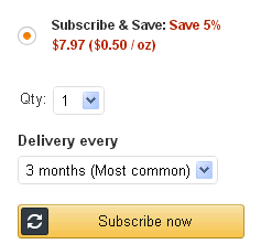 Amazon Subscribe and Save Subscribe Button