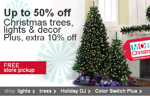 BIG Savings On Christmas Trees and Decor and Take an Extra 10% Off – TWICE!