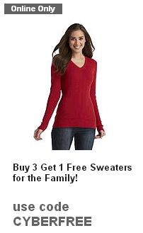 Online ONLY: Buy 3 Sweaters Get 1 FREE