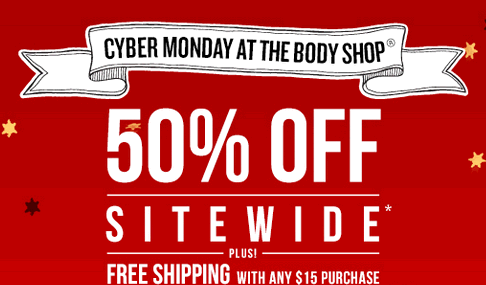 50% Off the Body Shop For Cyber Monday!