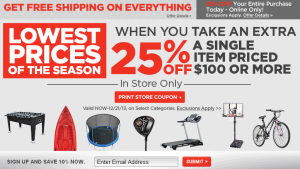 Sports Authority 25 Off