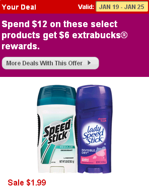 *POSSIBLE* Deal For 6 Free Deodorants at CVS Starting 1/19/14