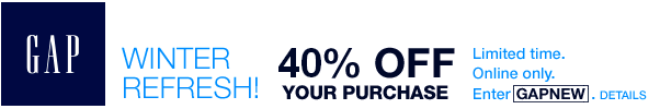 GAP: 40% Off On Top of Sale Prices!