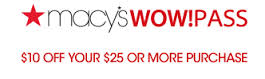 Macy’s $10 Off $25 or More in Sale and Clearance!
