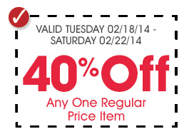 40% Off One Regular Price Item at AC Moore (Today ONLY!)