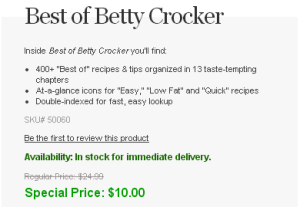 Betty Crocker book info