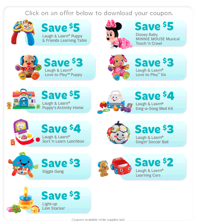 $40 in Fisher Price Toy Coupons!
