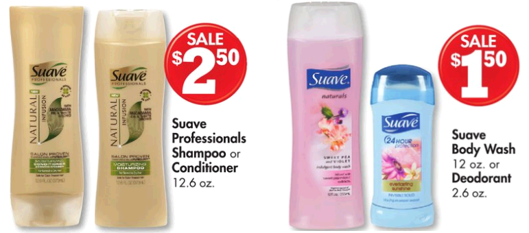 Suave Body Wash and Natural Infusion Shampoo or Conditioner As Low As $1