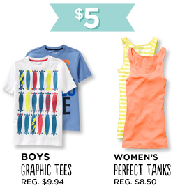 $5 Tees and Tanks – Old Navy Spring Break Sale!