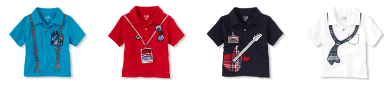 Kids Graphic Polos and T-shirts $5 and Under!