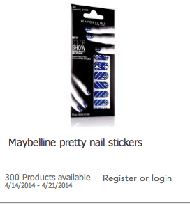 Possible FREE Maybelline Nail Stickers to Test!