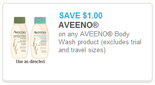 Click to save $1 on ONE Aveeno body wash!