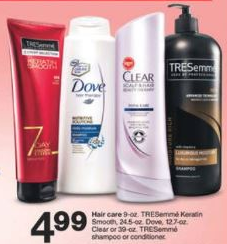 Clear and Dove Shampoo and Conditioner Just $.67! (Target)