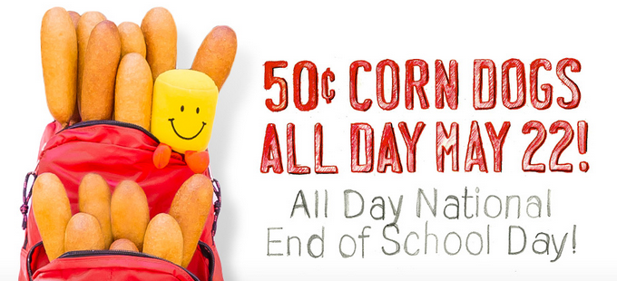 $.50 Corn Dogs All Day at Sonic!