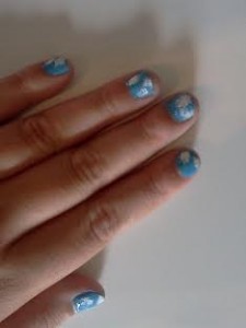 Cloudy Sky Nail Art 3