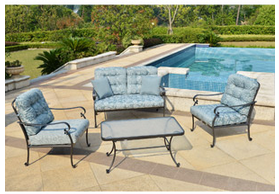 Mainstays Willow Springs 4-Piece Patio Conversation Set