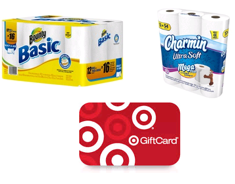 Target: $10/$40 Store Pickup Order + $10 Gift Card = CHEAP Bounty and Charmin!
