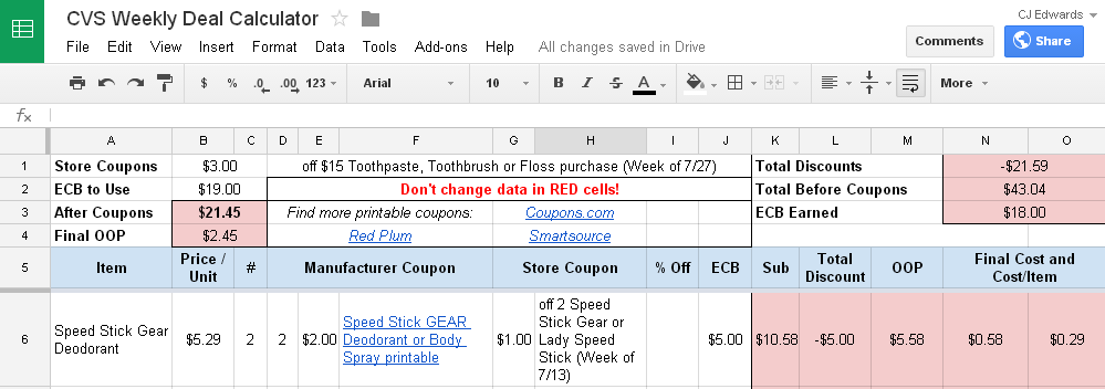 Coupon Sheet Template from www.commonsensewithmoney.com