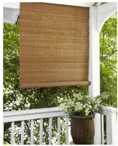 Fruitwood Brown Outdoor Roll Up Patio Shade from Overstock.com