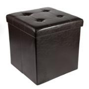 Collapsable Faux Leather Storage Ottoman and Foot Stool Only $19 Shipped!