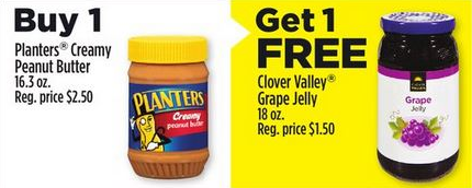 Planter’s Peanut Butter Just $2 + FREE Jelly at DG!