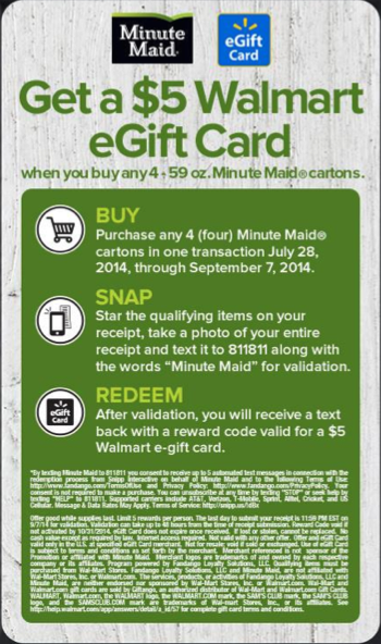 FREE Minute Maid Juice After Gift Card Offer!