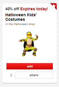 *HOT* 40% Off Halloween Costumes With Target Cartwheel!