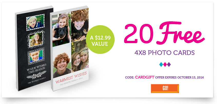 20 Free 4×8 Custom Photo Holiday Cards For NEW York Photo Customers!