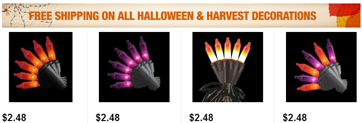 FREE Shipping on Home Depot Halloween and Harvest | Lights Just $2.48!