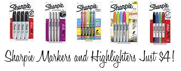 Select Sharpie Marker and Highlighter Packs Just $4 + Free Store Pickup!