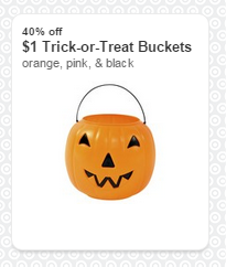 $.60 Halloween Trick or Treat Buckets With Target Cartwheel! $.60 Halloween Trick or Treat Buckets With Target Cartwheel!