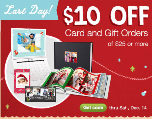 Last Day! Get $10 Off Photo Orders of $25 Or More! (Cards, Prints, Photo Gifts)