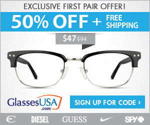 50% Off Glasses USA | Prescription Glasses as Low as $24 Shipped!