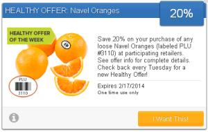 SavingStar Healthy Offer of the Week: 20% Off Naval Oranges!