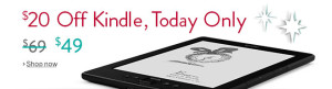 Today Only Save $20 On a Kindle eReader!