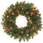 24″ Pre-lit Wreath With Natural Accents—$12.98