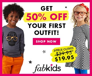 50% Off your first outfit from FabKids