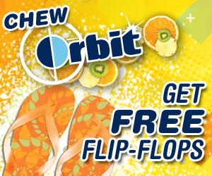 Free Flip Flops from Orbit Gum