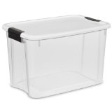 Sterilite 30-Quart Ultra Latch Box, White Lid See-Through Base with Titanium Latches, 6-Pack – $36.71!