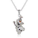 Disney Girls’ “Frozen” Silver-Plated Olaf Pendant Necklace – Just $12.00!