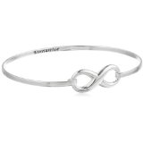 Sterling Silver Infinity Symbol and “Everlasting” Engraved Bangle Bracelet, 8″ – Just $26.83!