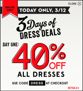 40% Off Old Navy Dresses Today ONLY!