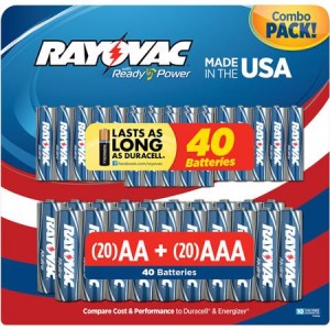 20 AA and 20 AAA Rayovac Batteries Just $9.97!